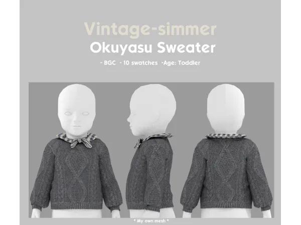 Alpha Okuyasu Sweater simmer by vintage - The Sims 4 custom content