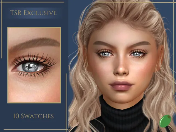 Alpha Fluttery 3D Lashes - The Sims 4 Custom Content