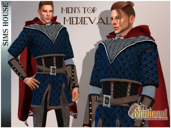 Alpha Ye Medieval MEN'S TOP MEDIEVAL by thesimsresource - The Sims 4 Custom Content