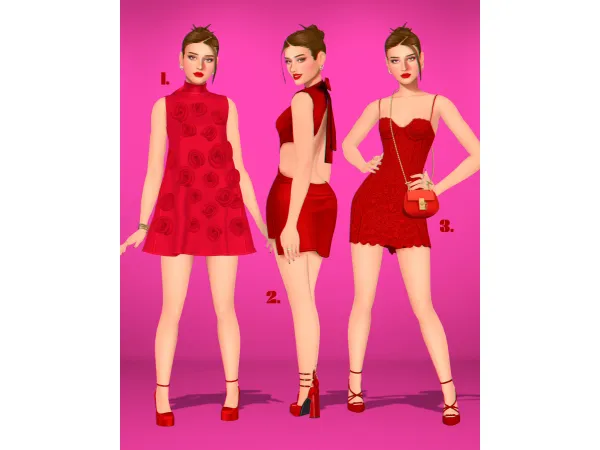 Maxis Match Valentines lookbook by thesimline - The Sims 4 Custom Content