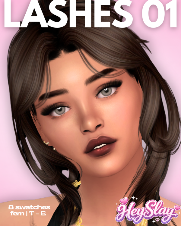 Alpha Sims 4 Baddie Lashes 01 by simsfinds - The Sims 4 Custom Content