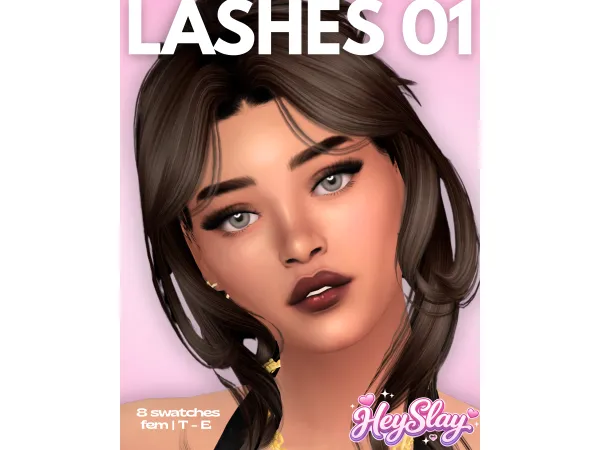 Alpha Sims 4 Baddie Lashes 01 by HeySlay - The Sims 4 Custom Content