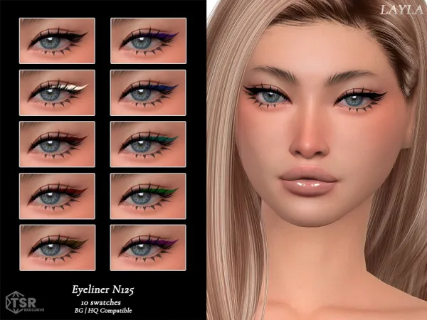 Alpha tsr Eyeliner N125 by layla - The Sims 4 Custom Content