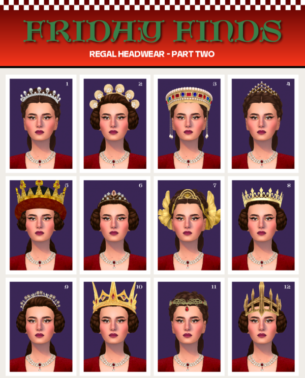 Mix Regal Headwear 2 by simsfinds - The Sims 4 Custom Content