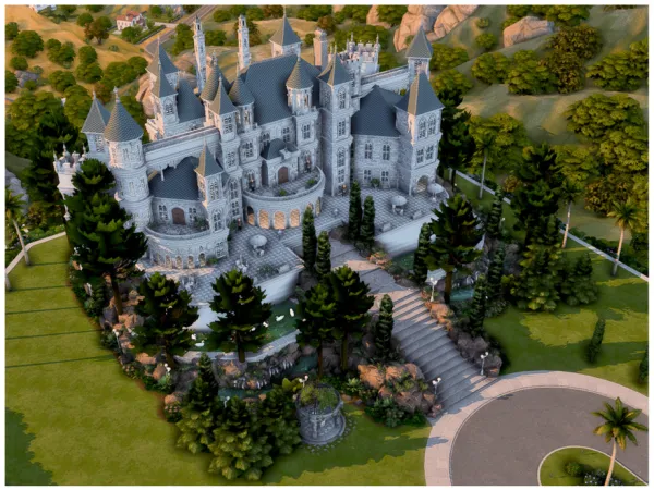Maxis Match MM Castle On Peak by thesimsresource - The Sims 4 Custom Content