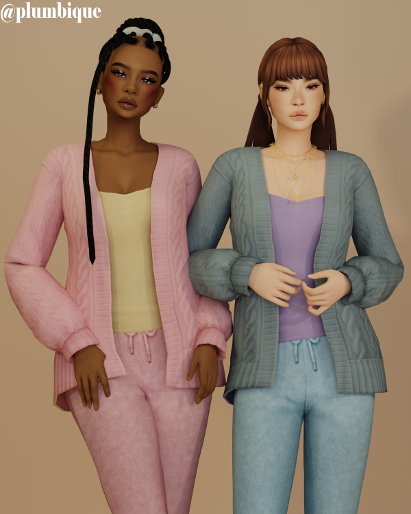 Maxis Match blush ease cardigan - The Sims 4 Custom Content