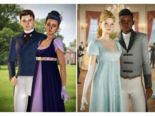 Maxis Match Bridgerton (Part 1) Sim Preview Files by simsfinds - The Sims 4 Custom Content