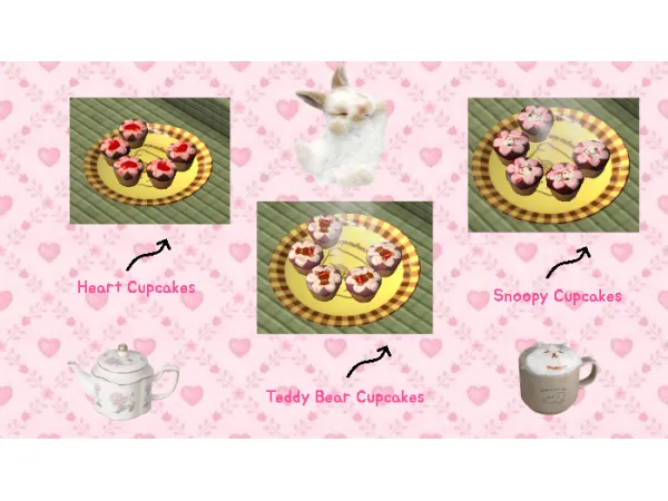 valentine's cupcakes by lunabeth21 - The Sims 2 Custom Content