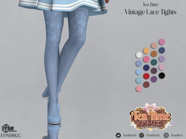 Vintage Lace Tights by LVNDRCC