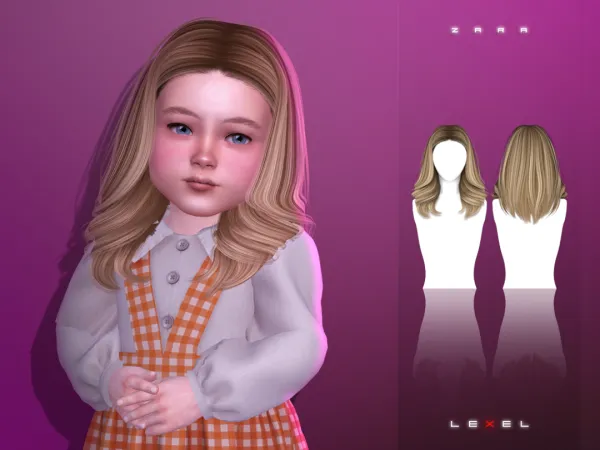 Alpha LEXEL Zara toddler hairstyle by lexel - The Sims 4 Custom Content