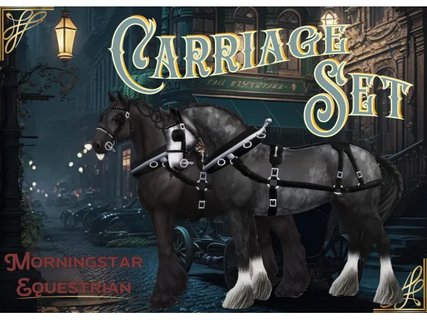 Mix MorningstarEquestrian SSO conversion Carriage Set - The Sims 4 Custom Content