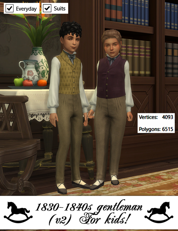 Maxis Match a 1830 1840s Gentleman V2 (for kids) by simsfinds - The Sims 4 Custom Content