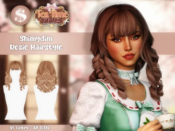 Alpha Shimydim Rosie Hairstyle by shimydim - The Sims 4 Custom Content
