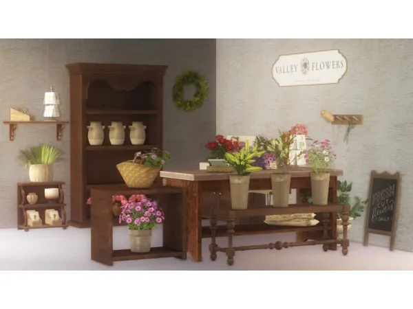 4t2 AnYe Flower Shop Set by simsfinds - The Sims 2 Custom Content