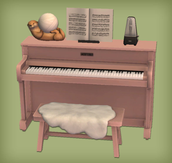 jacky93sims Soft Notes Piano Set by simsfinds - The Sims 2 Custom Content