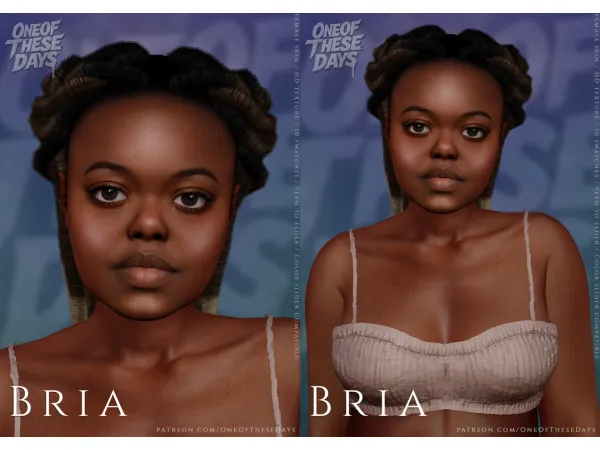 Alpha Bria Visibility Collection Little person SKIN SKINOVERLAY lipstick tray files Black History Month 2026 by oneofthesedays - The Sims 4 Custom Content