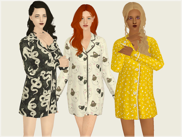 MewlyDeeDee4t2EP17ShirtDress by simsfinds - The Sims 2 Custom Content