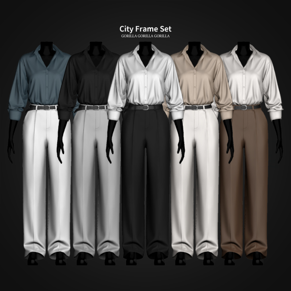 Alpha City Frame Set by simsfinds - The Sims 4 Custom Content