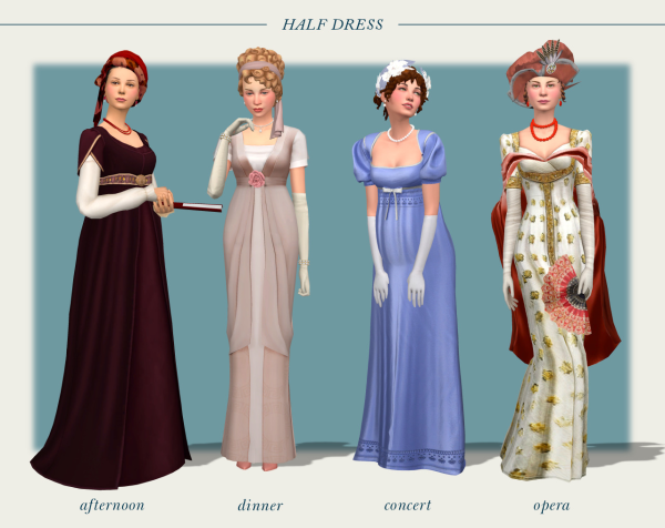 Mix 1800s female lookbook by simsfinds - The Sims 4 Custom Content