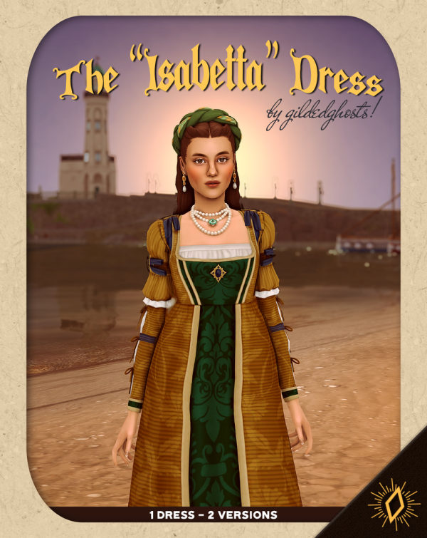 Maxis Match The Isabetta Dress V1 V2 by simsfinds - The Sims 4 Custom Content
