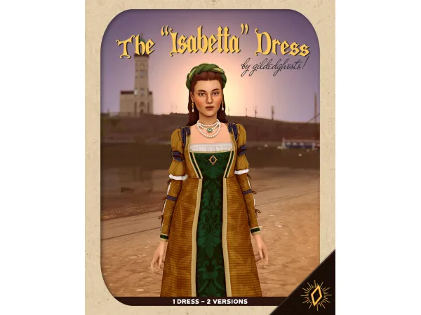 Maxis Match The Isabetta Dress V1 V2 by gilded_ghosts - The Sims 4 Custom Content