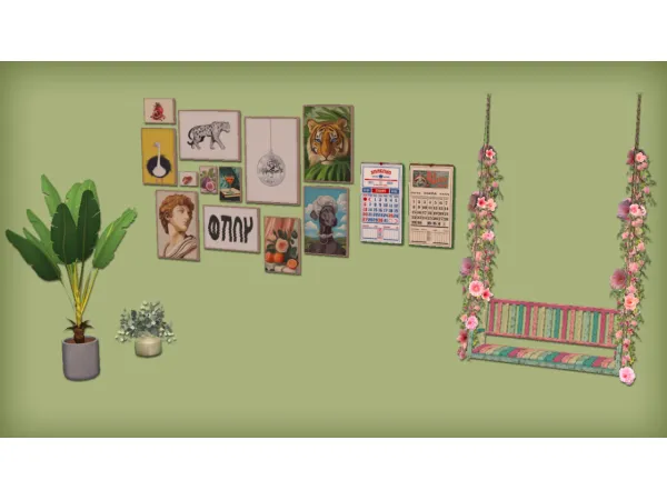 jacky93sims SYB Bubble Items Farmey Seat and Hanraja Calendar - The Sims 2 Custom Content