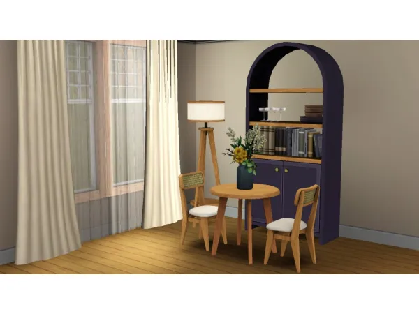 SONA DINING SET 4TO3 CONVERSION by zoeoe - The Sims 3 Custom Content