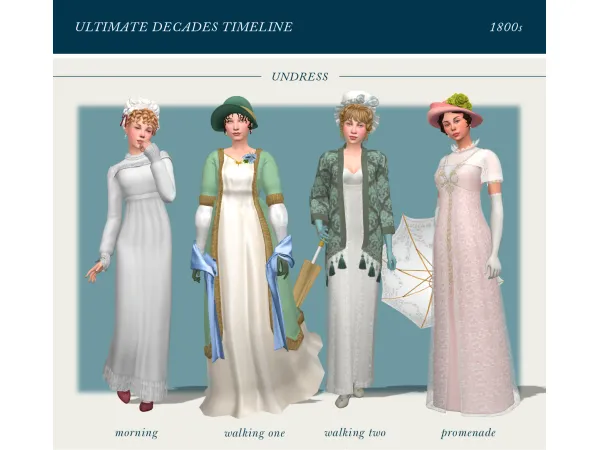 Mix 1800s female lookbook by thesimline - The Sims 4 Custom Content