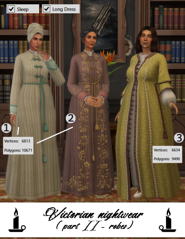 Maxis Match Victorian nightwear (Part II) by simsfinds - The Sims 4 Custom Content