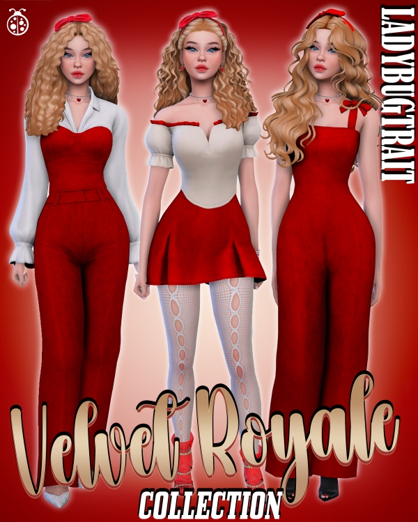 Maxis Match Velvet Royale Collection by ladybugtrait - The Sims 4 Custom Content
