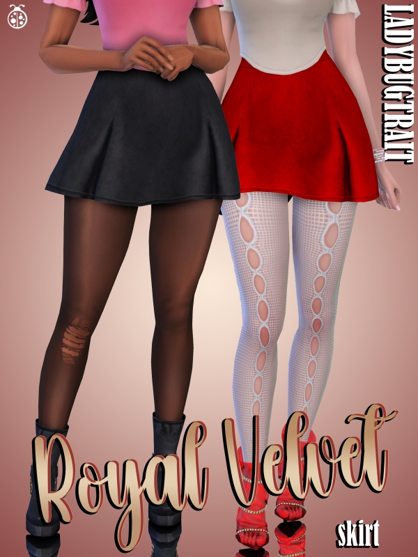 Maxis Match Royal Velvet Skirt by ladybugtrait - The Sims 4 Custom Content