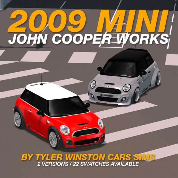 Alpha Tyler Winston Cars 2009 MINI John Cooper Works by tylerwcars - The Sims 4 Custom Content