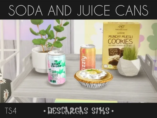 Alpha Soda And Juice Cans - The Sims 4 Custom Content