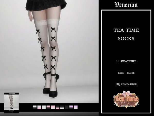 Mix Tea Time socks by thesimsresource - The Sims 4 Custom Content